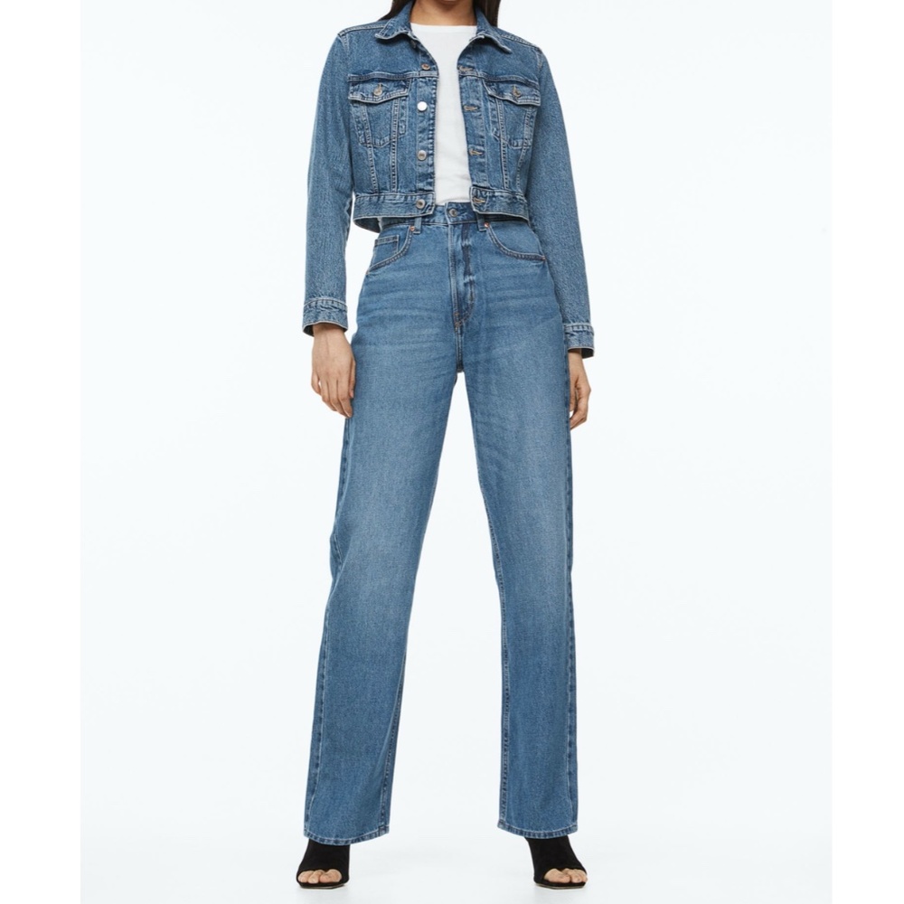 H&M High Waist Straight Jeans NWT